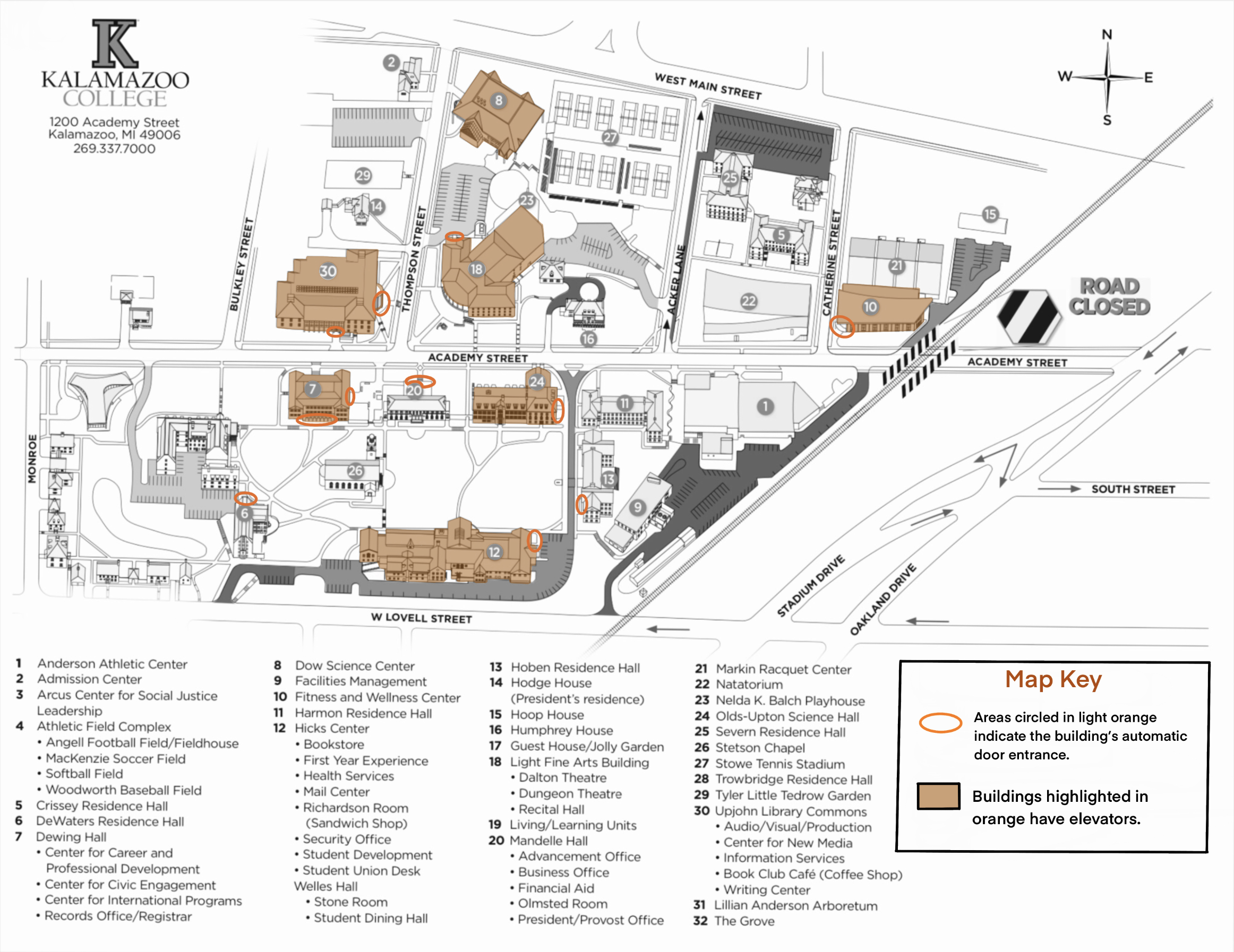 Campus accessibility map sample